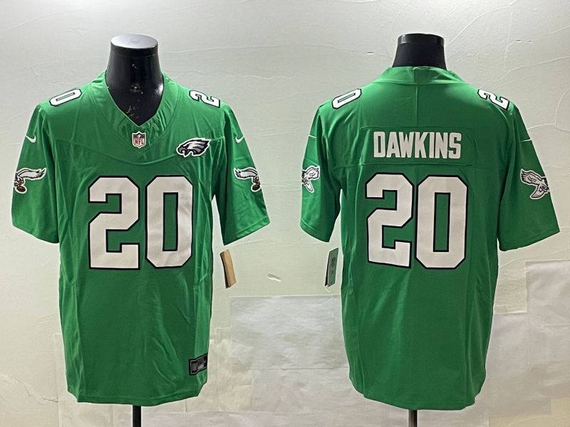 Men Philadelphia Eagles #20 Dawkins Green three generations 2025 Nike Vapor Limited NFL Jersey style 4->philadelphia eagles->NFL Jersey
